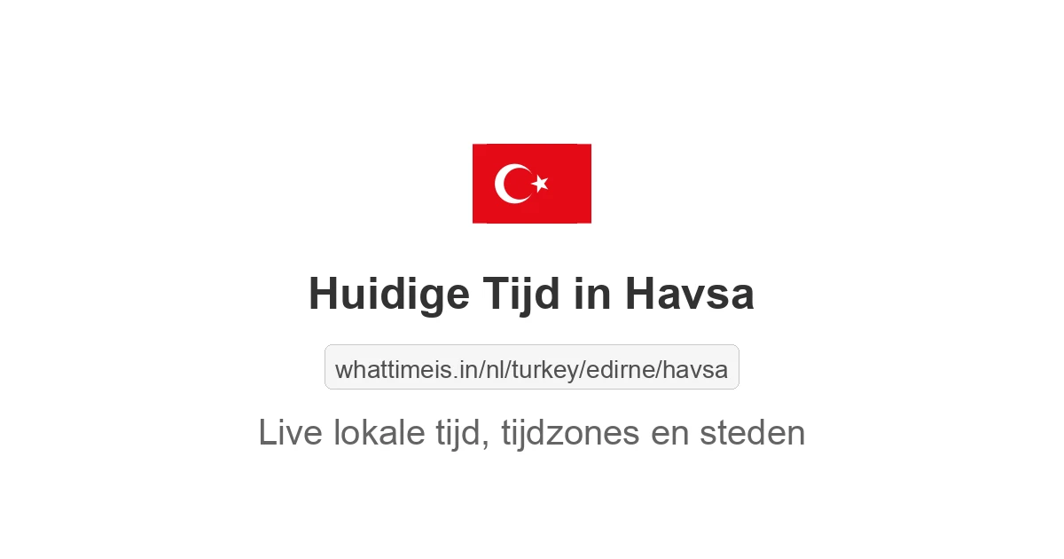 Huidige tijd in Havsa
