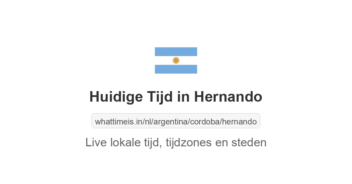 Huidige tijd in Hernando