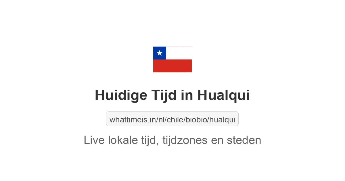 Huidige tijd in Hualqui