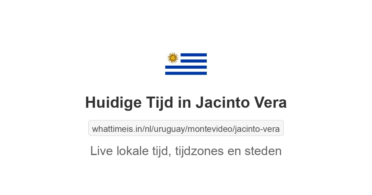 Huidige tijd in Jacinto Vera