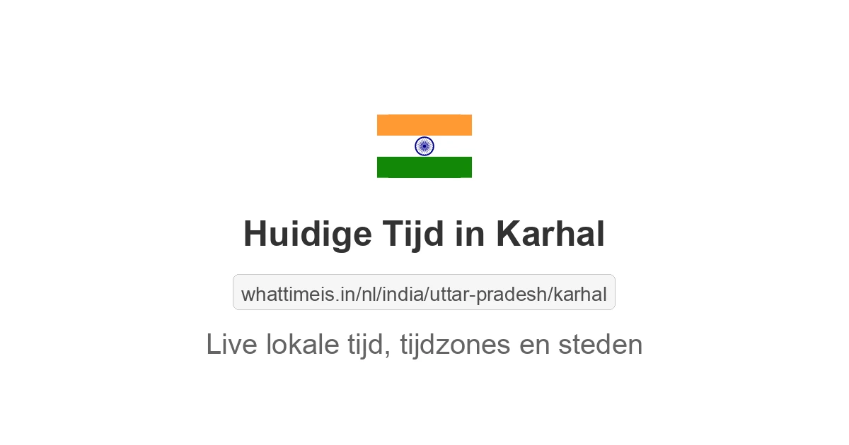 Huidige tijd in Karhal