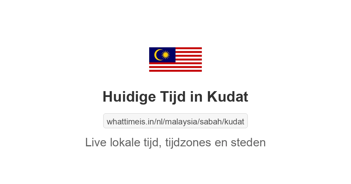 Huidige tijd in Kudat