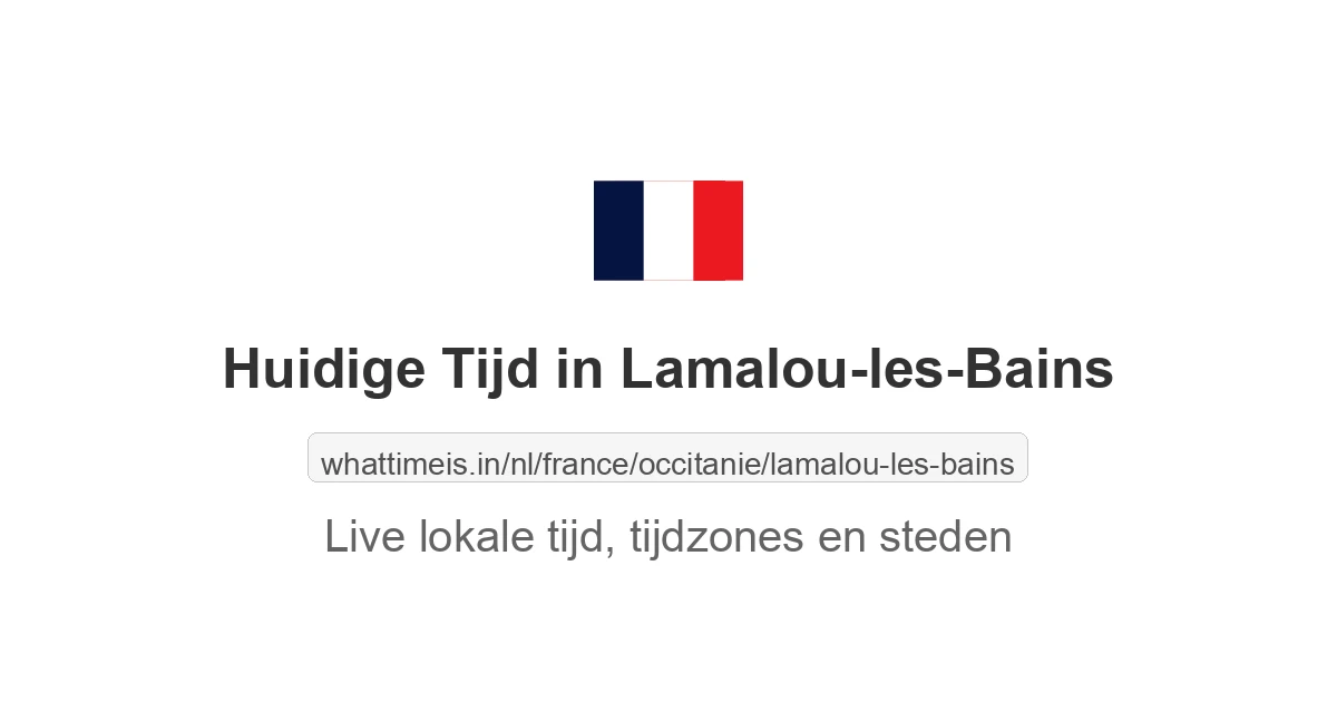 Huidige tijd in Lamalou-les-Bains