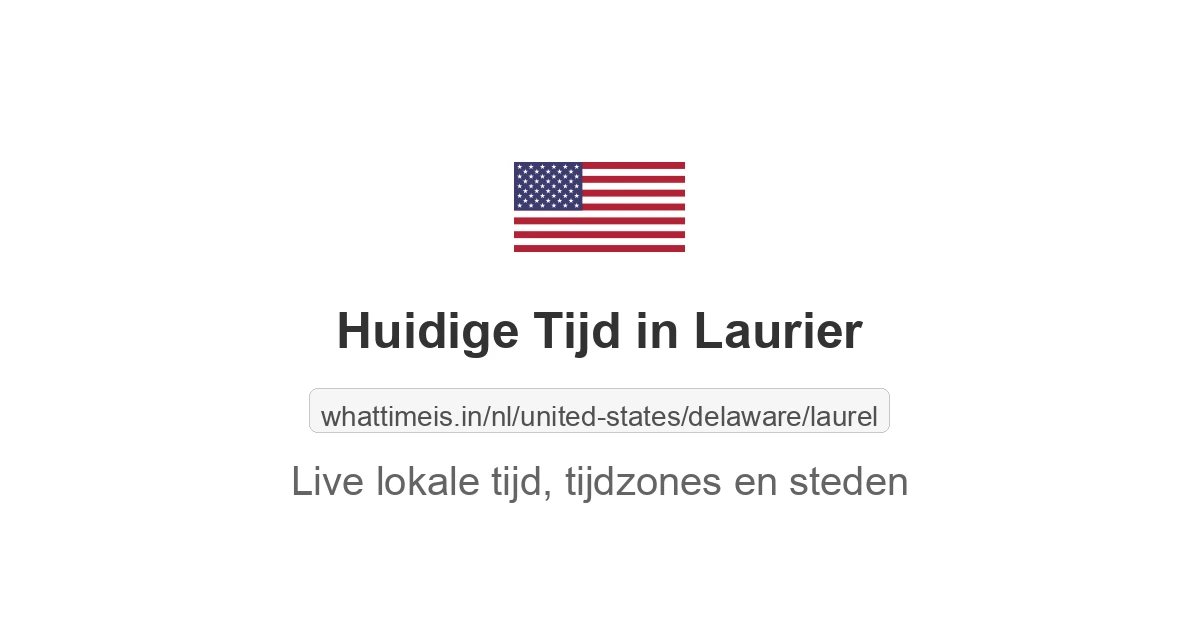 Huidige tijd in Laurier