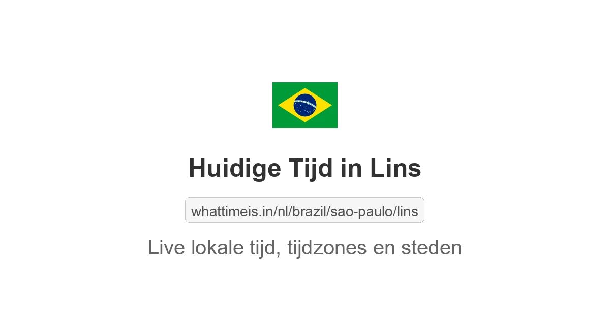 Huidige tijd in Lins