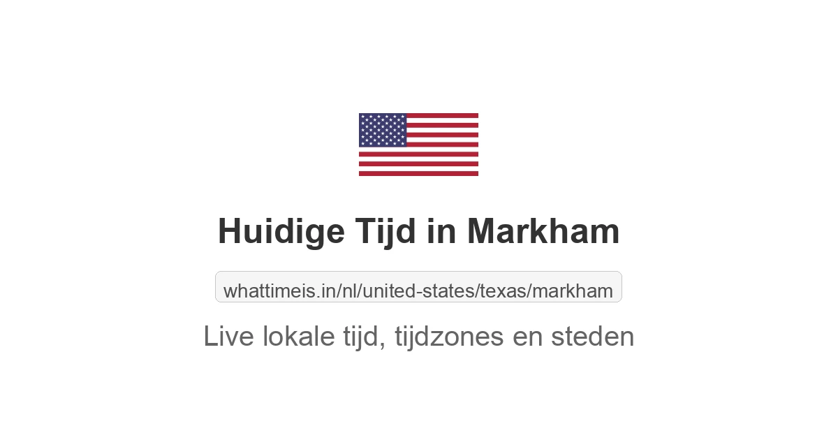 Huidige tijd in Markham