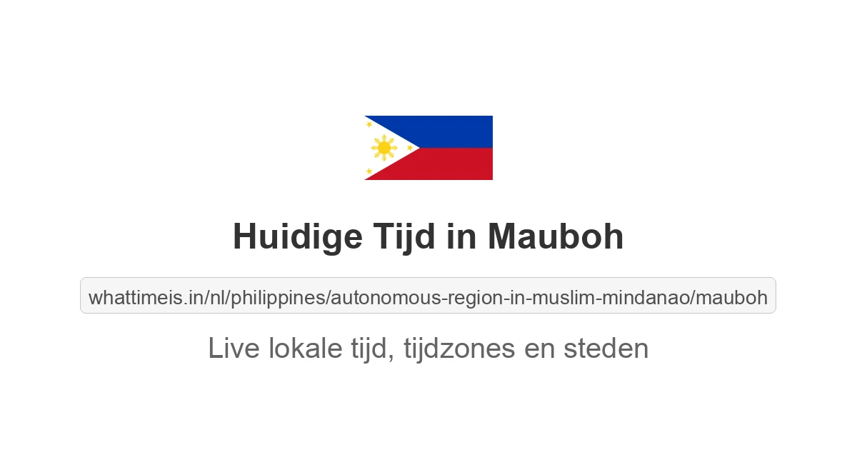 Huidige tijd in Mauboh