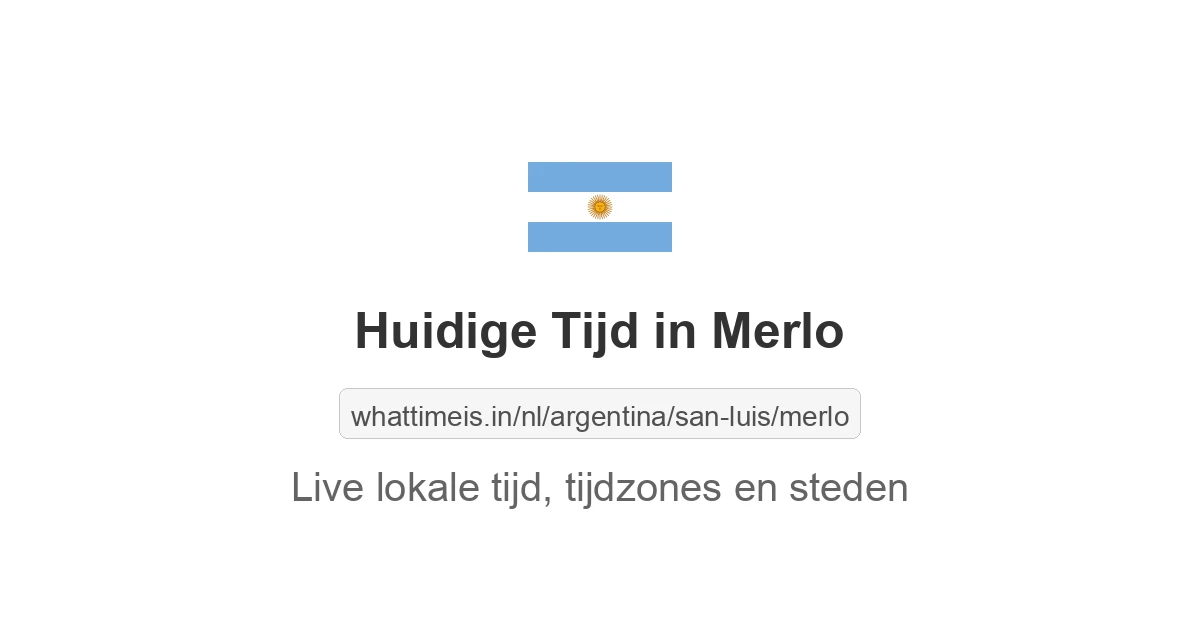 Huidige tijd in Merlo