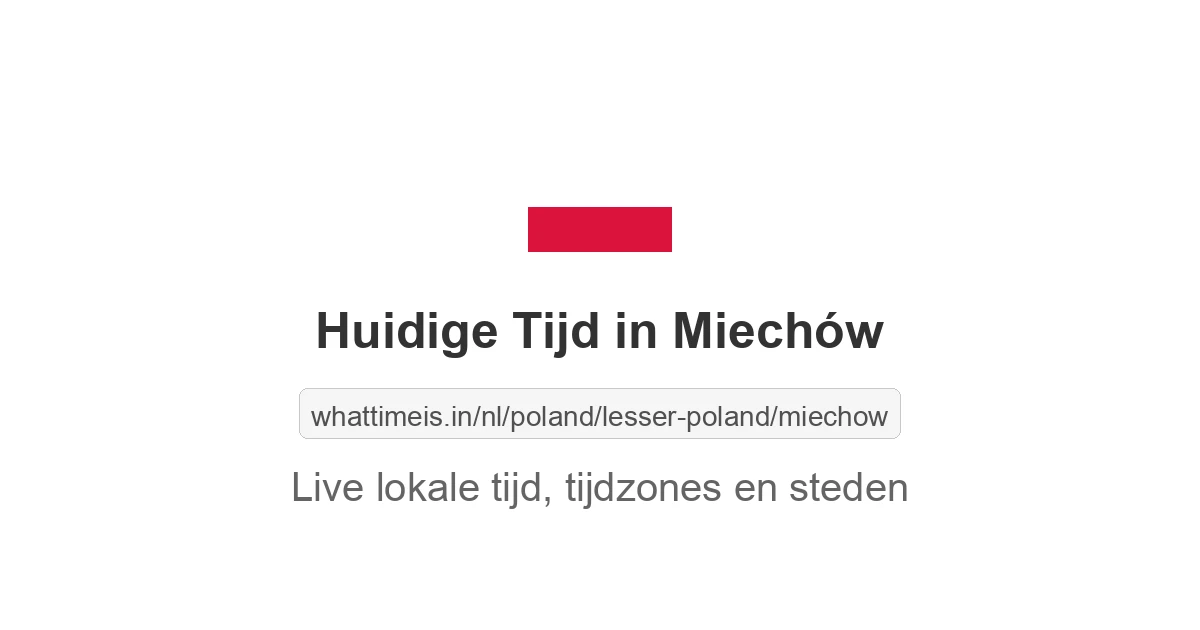 Huidige tijd in Miechów