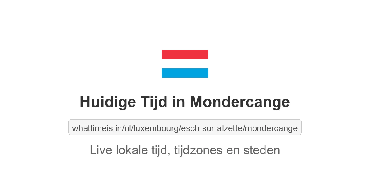 Huidige tijd in Mondercange