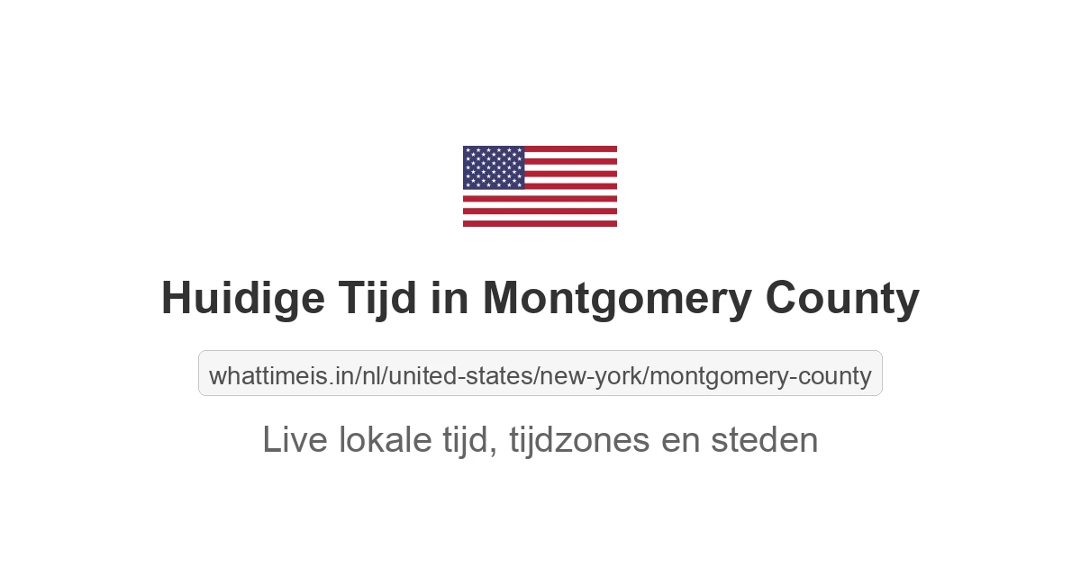 Huidige tijd in Montgomery County