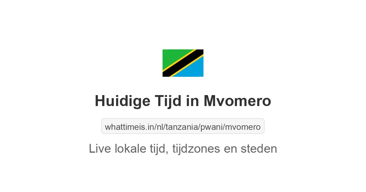 Huidige tijd in Mvomero