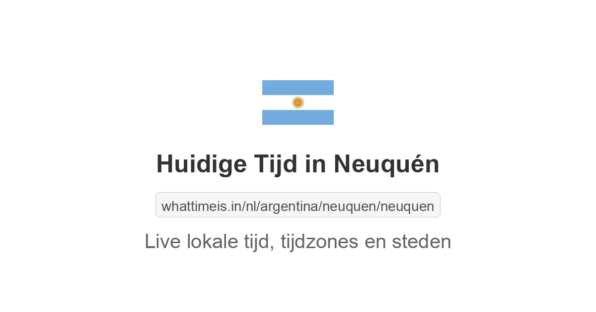 Huidige tijd in Neuquén