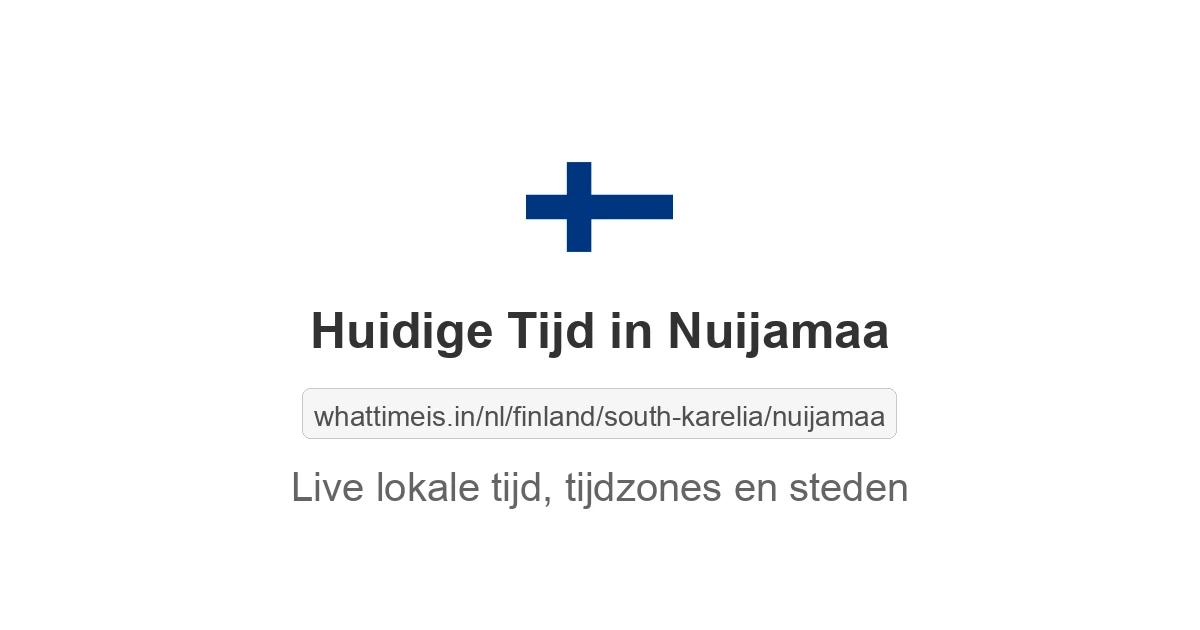 Huidige tijd in Nuijamaa