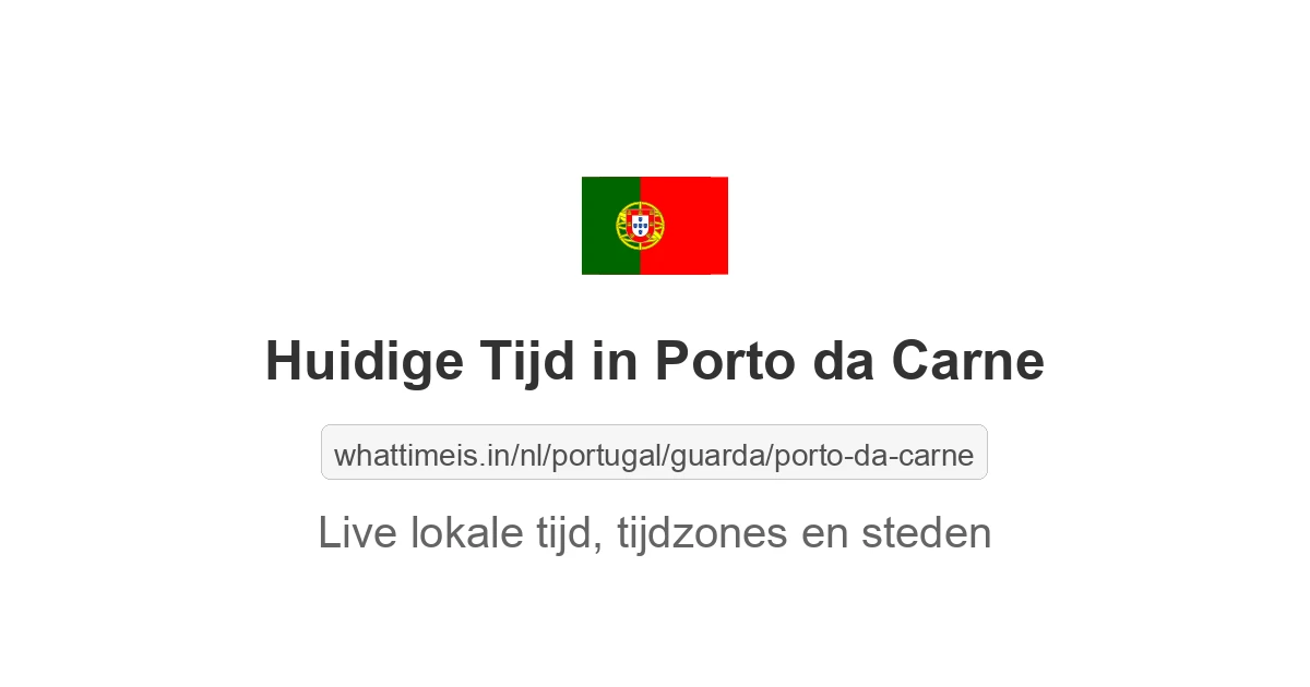 Huidige tijd in Porto da Carne