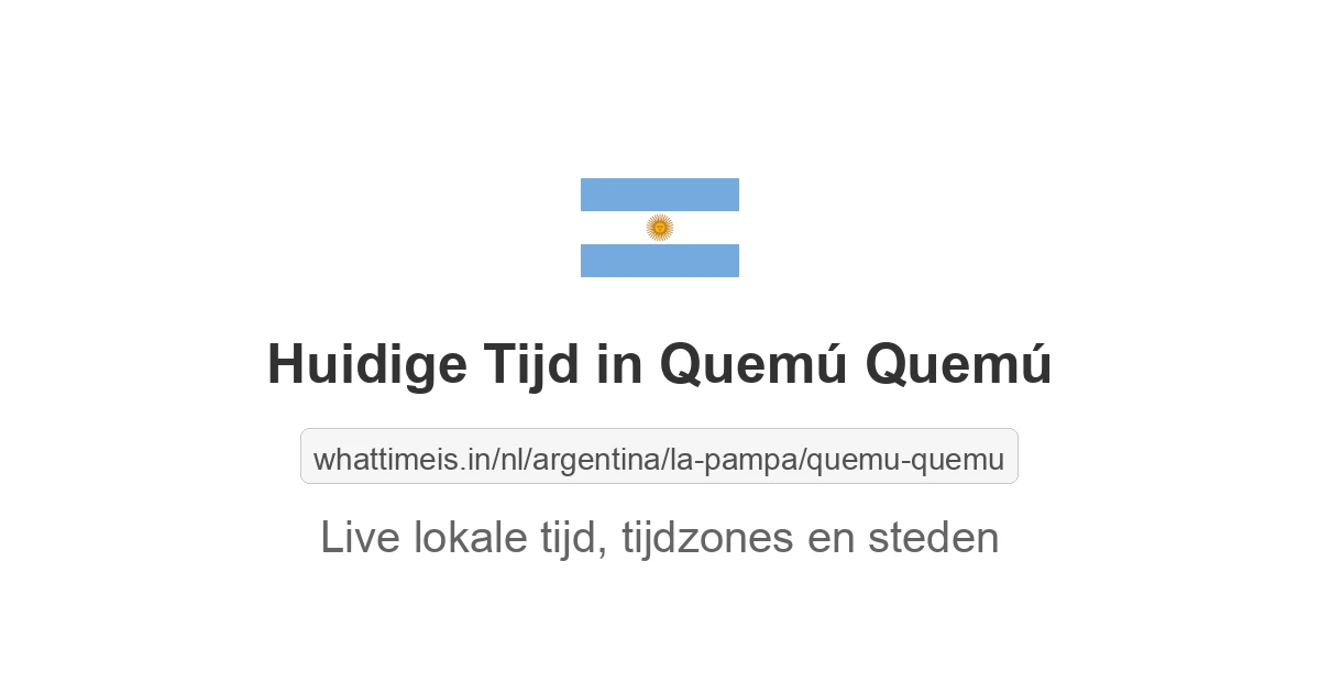 Huidige tijd in Quemú Quemú