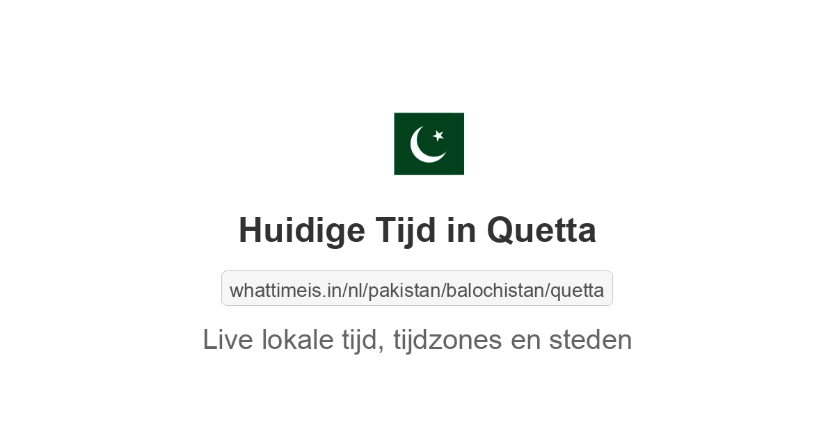 Huidige tijd in Quetta