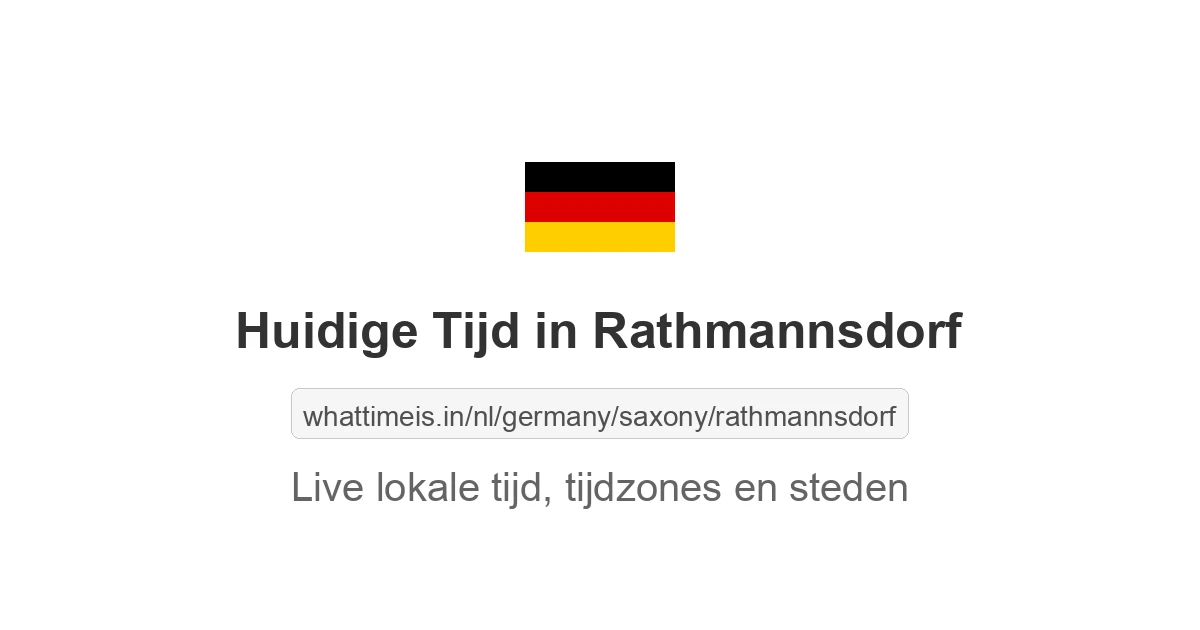 Huidige tijd in Rathmannsdorf