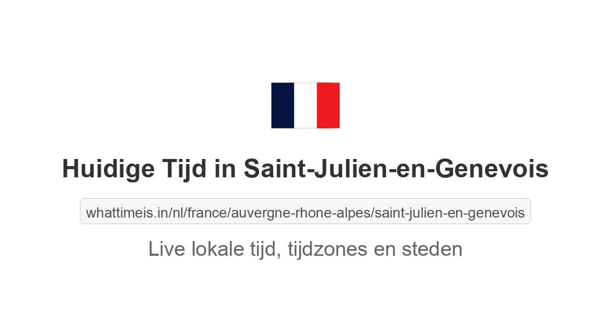 Huidige tijd in Saint-Julien-en-Genevois