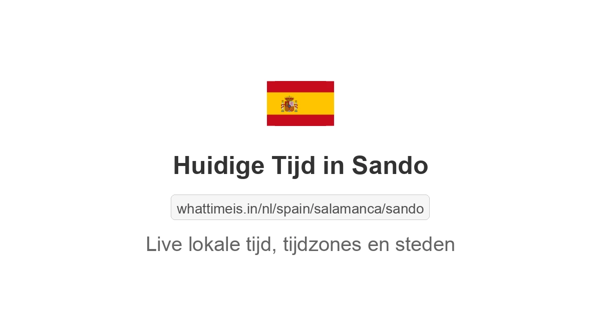 Huidige tijd in Sando