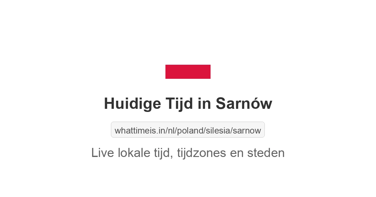 Huidige tijd in Sarnów