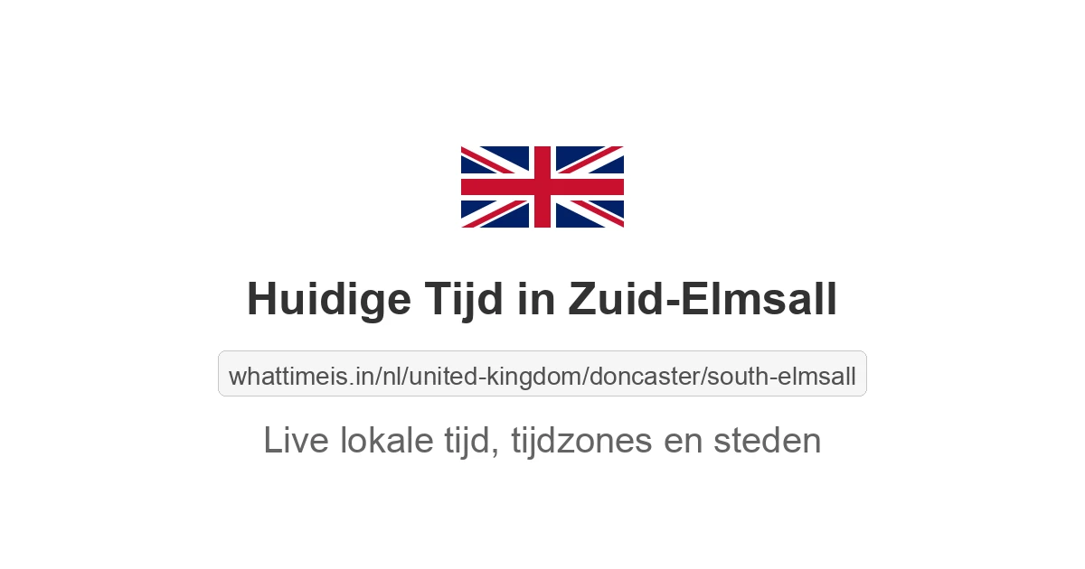 Huidige tijd in Zuid-Elmsall