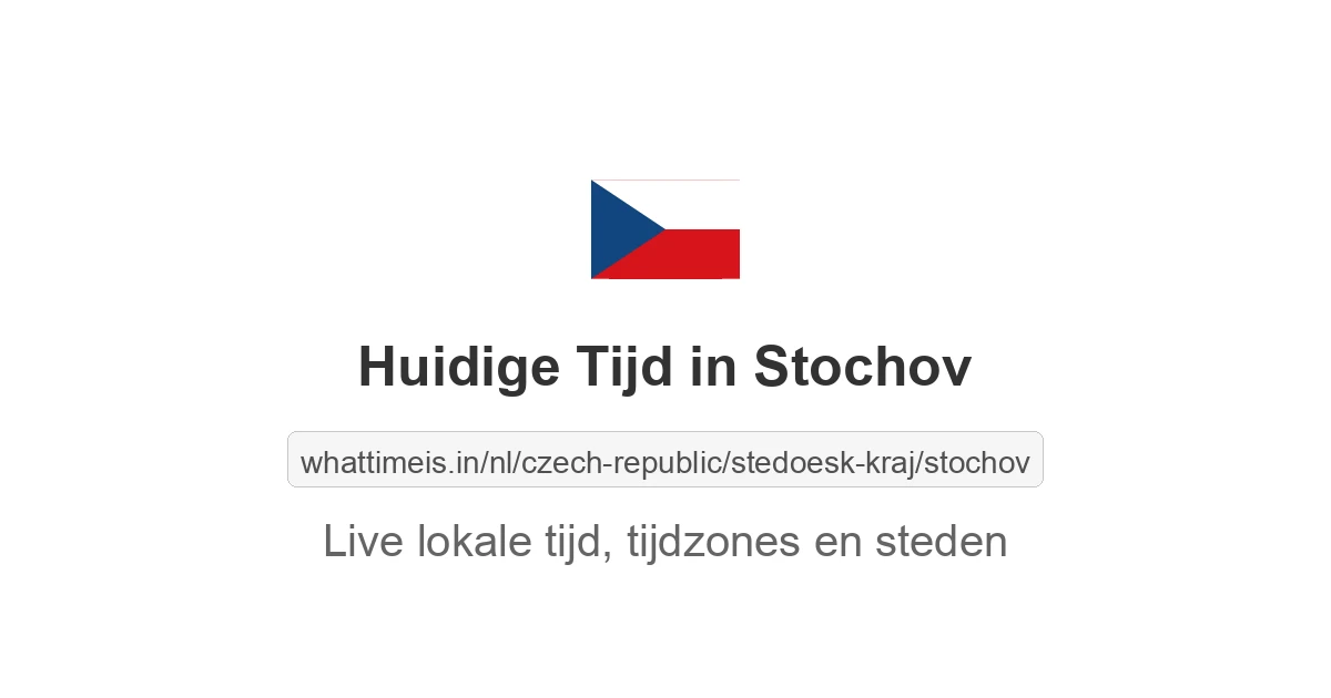 Huidige tijd in Stochov