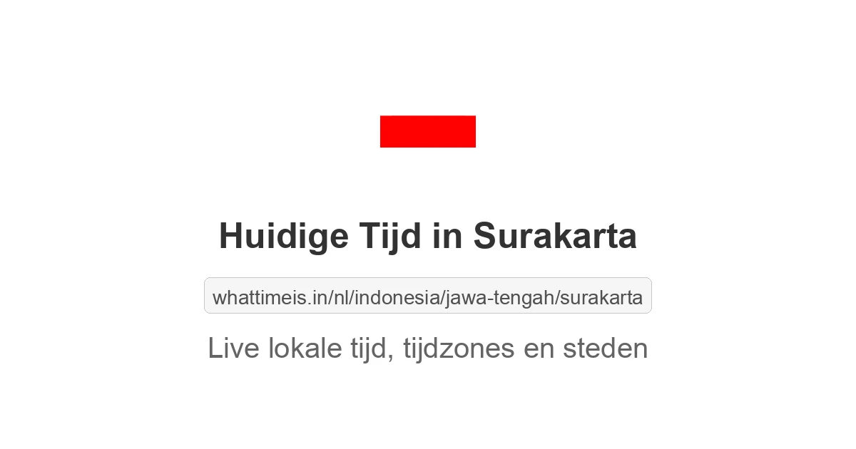 Huidige tijd in Surakarta