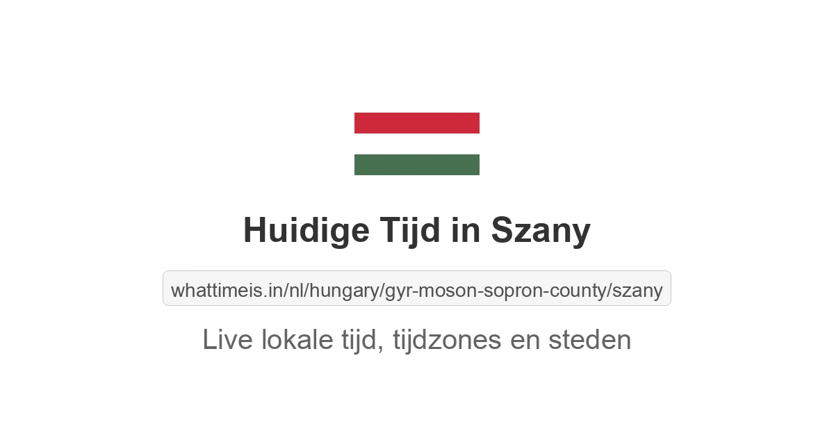 Huidige tijd in Szany
