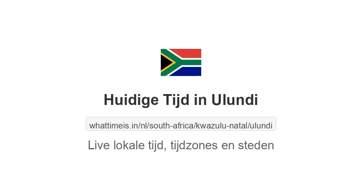 Huidige tijd in Ulundi