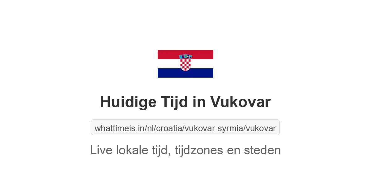 Huidige tijd in Vukovar