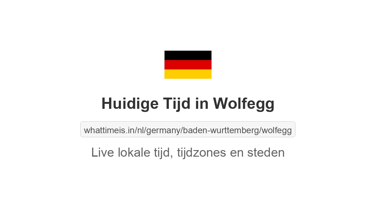 Huidige tijd in Wolfegg