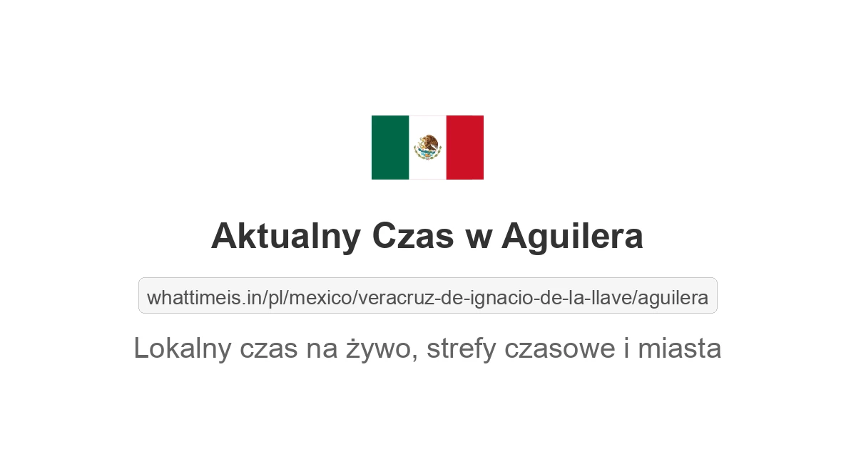 Aktualny czas w Aguilera