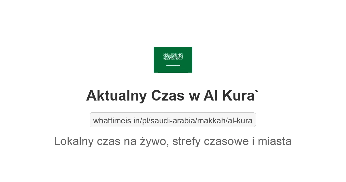 Aktualny czas w Al Kura`