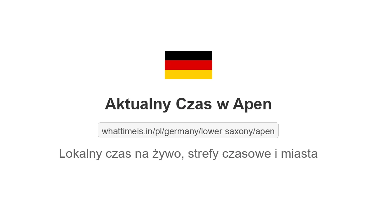Aktualny czas w Apen