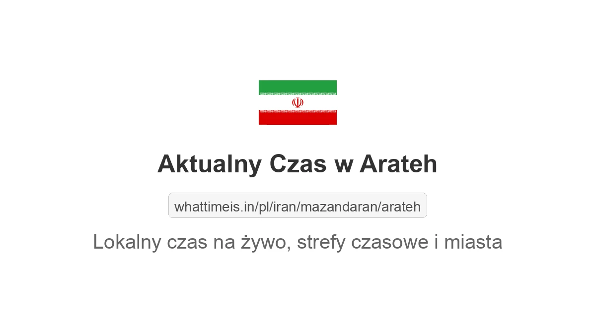 Aktualny czas w Arateh