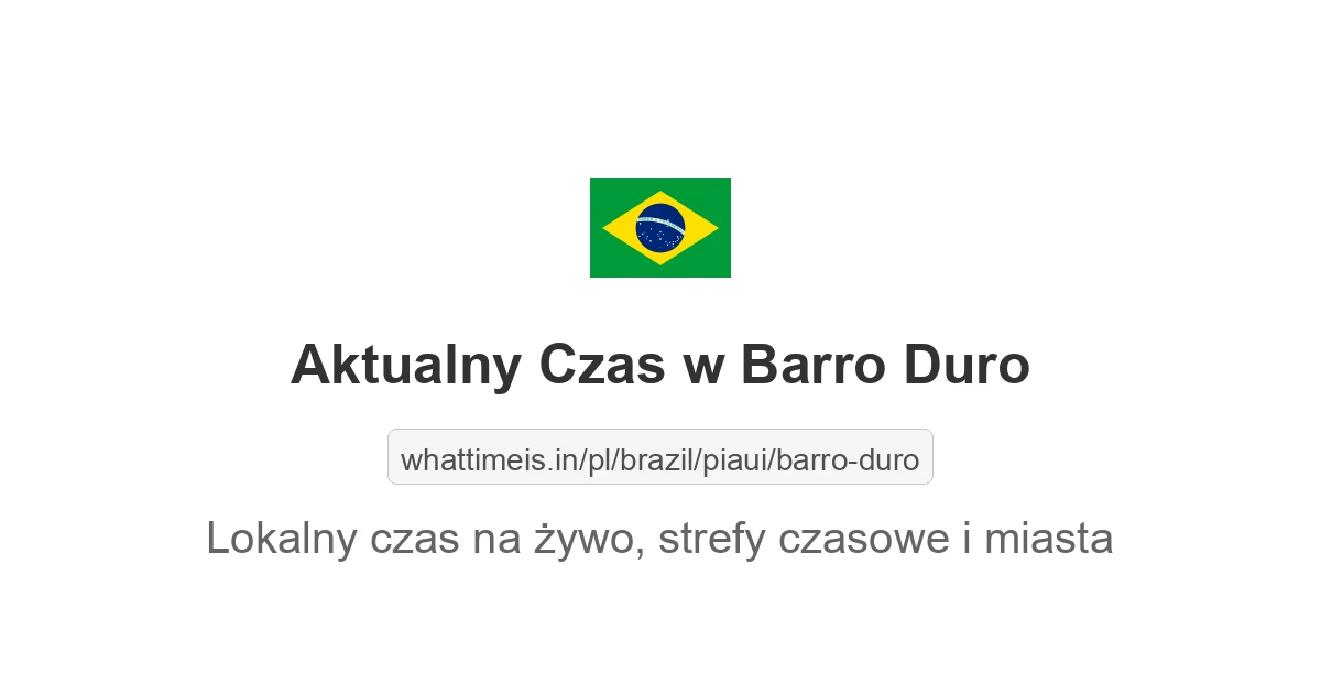 Aktualny czas w Barro Duro