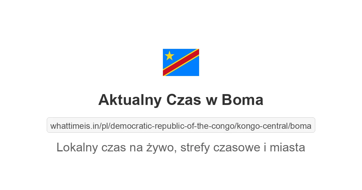 Aktualny czas w Boma