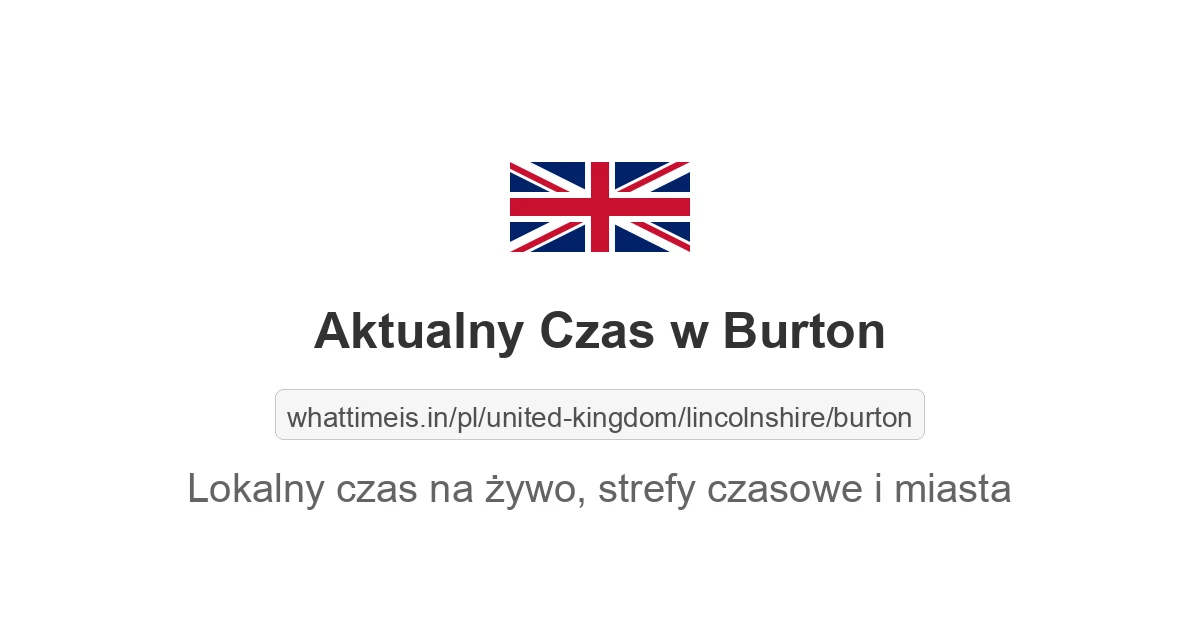 Aktualny czas w Burton