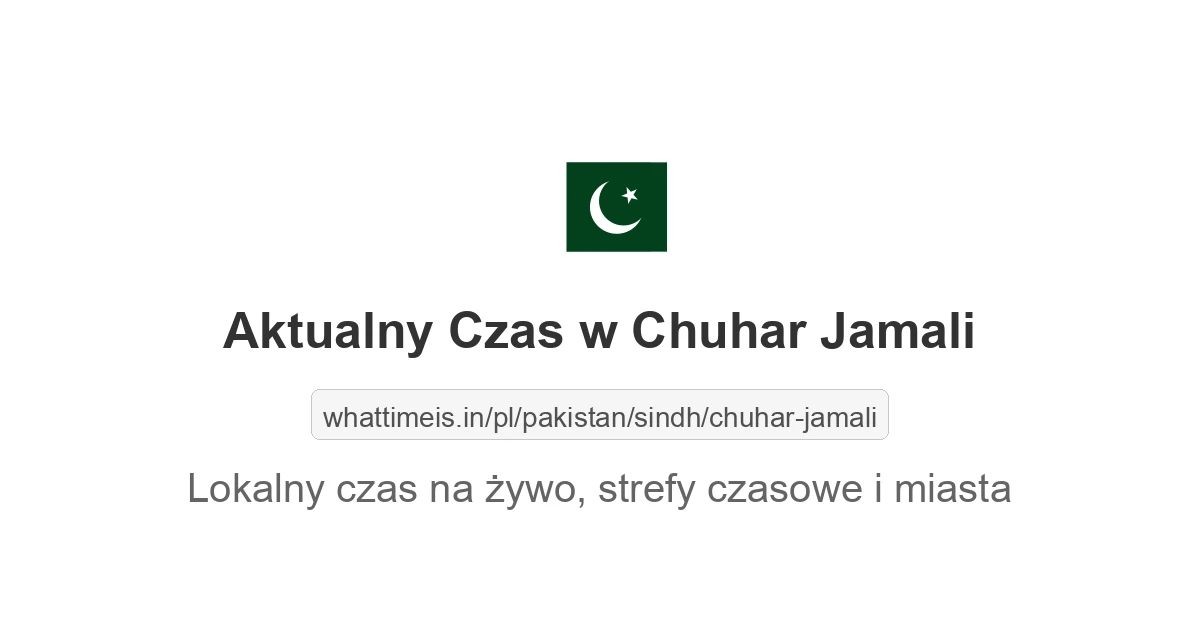 Aktualny czas w Chuhar Jamali