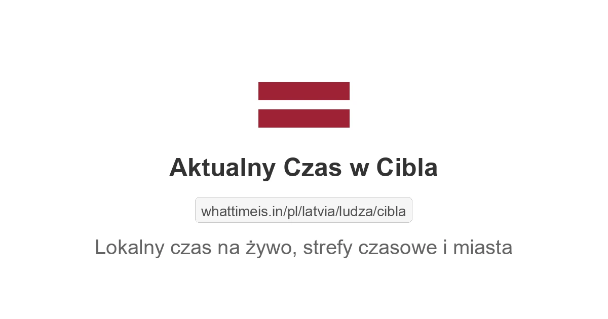 Aktualny czas w Cibla