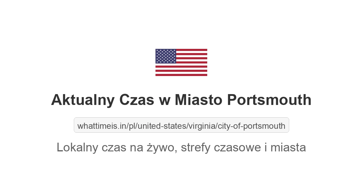 Aktualny czas w Miasto Portsmouth