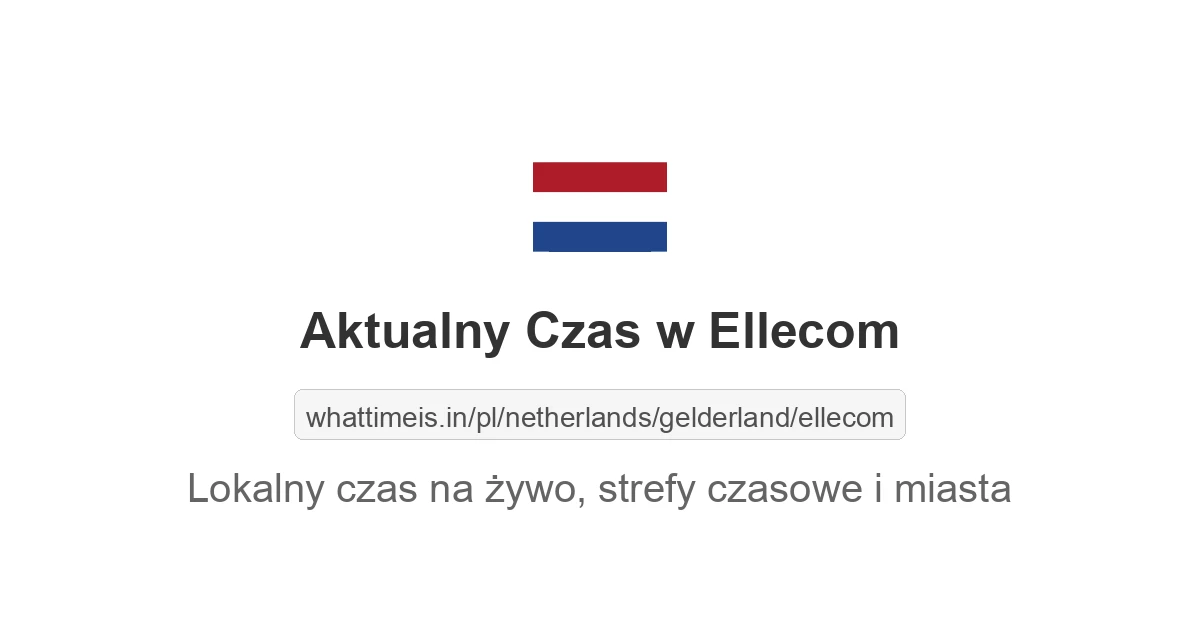 Aktualny czas w Ellecom