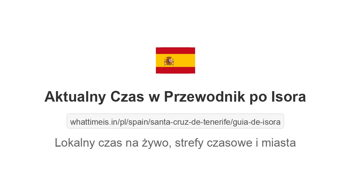 Aktualny czas w Przewodnik po Isora