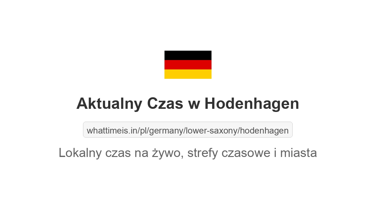 Aktualny czas w Hodenhagen