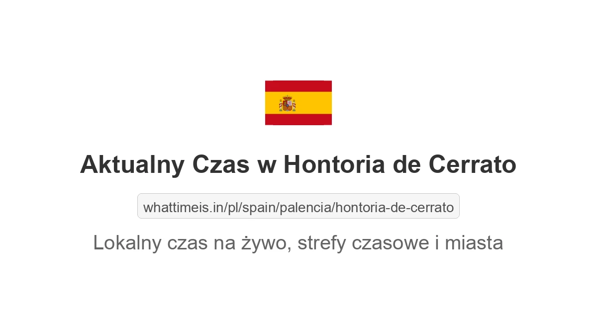 Aktualny czas w Hontoria de Cerrato