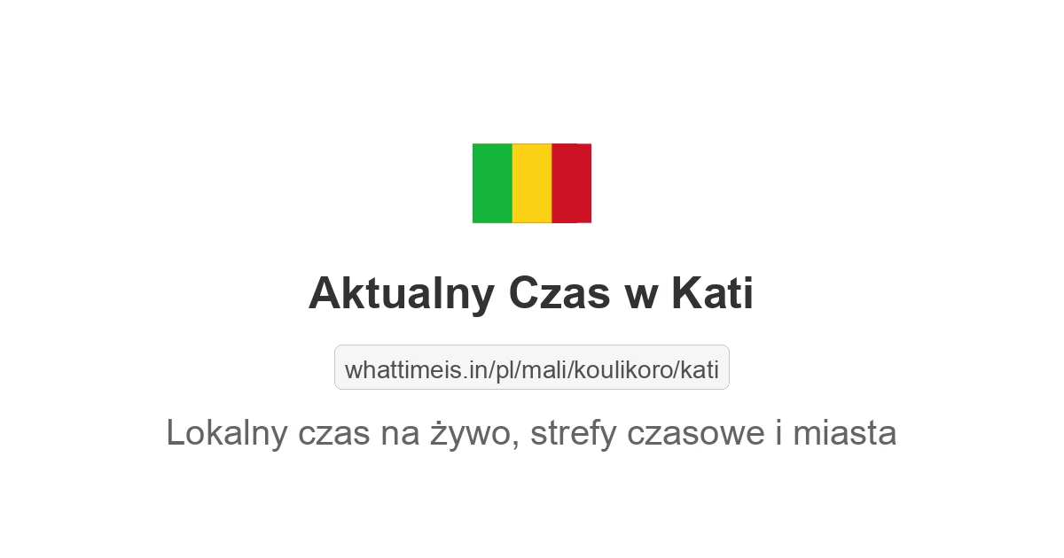 Aktualny czas w Kati