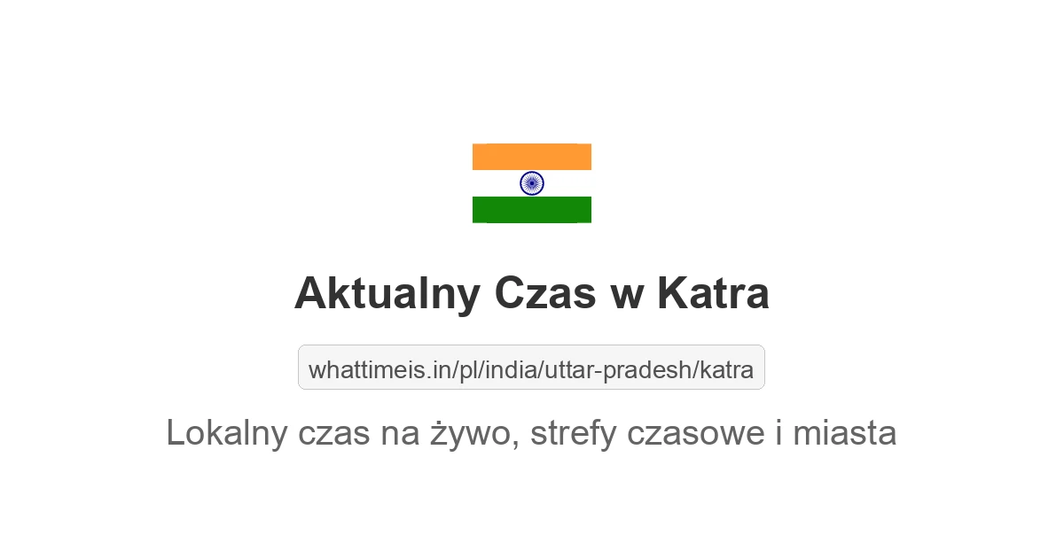 Aktualny czas w Katra