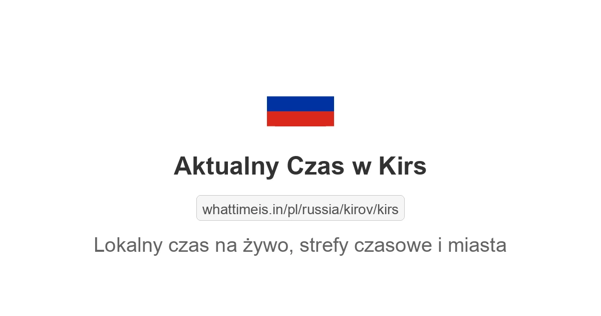 Aktualny czas w Kirs