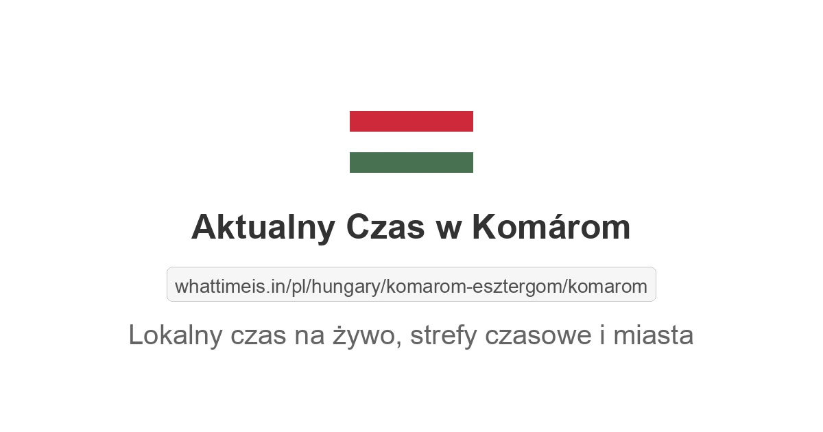 Aktualny czas w Komárom